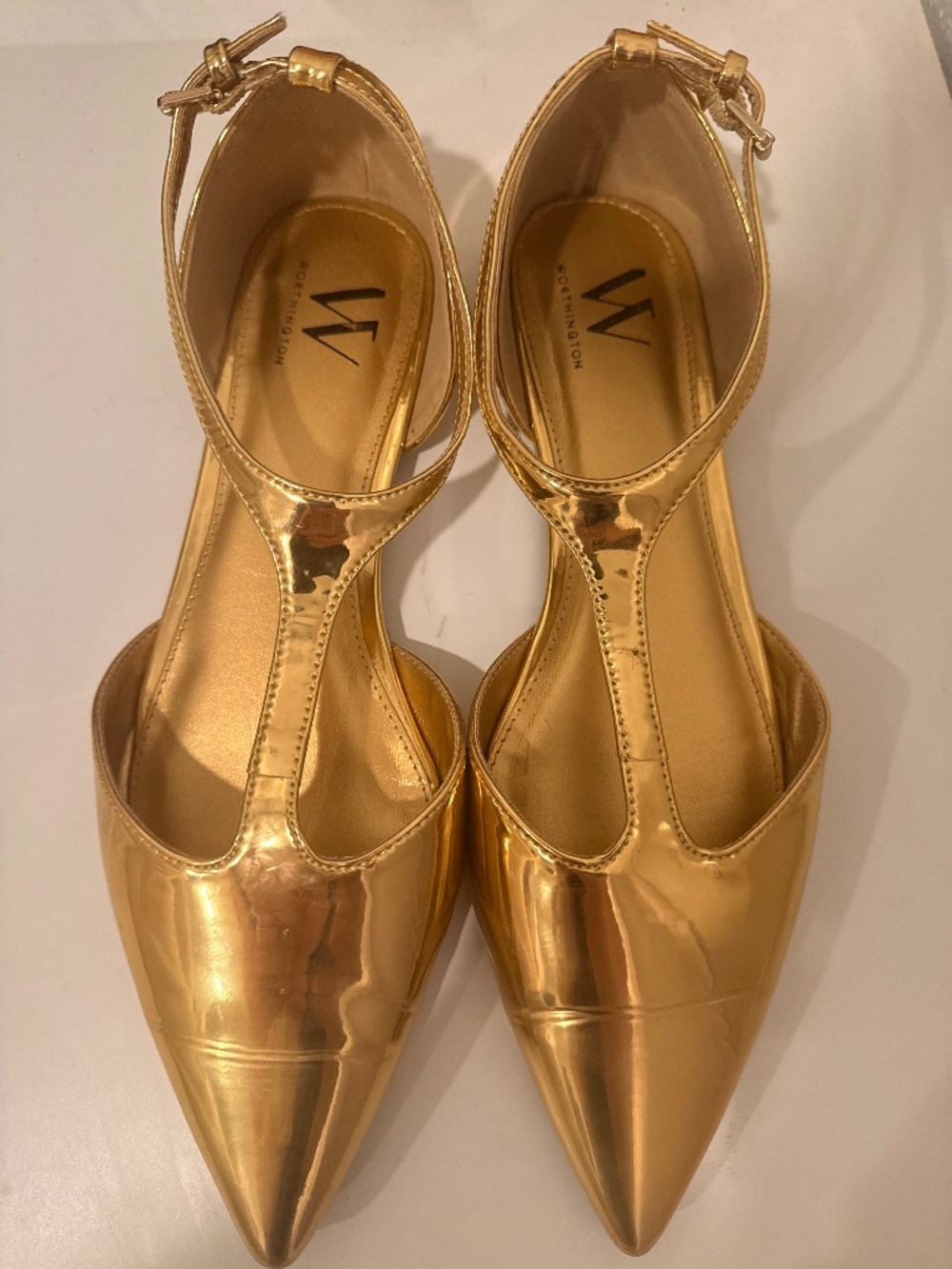 Gold Slingback Flats